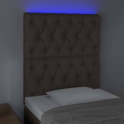 LED uzglavlje smeđesivo 80x7x118/128 cm od tkanine - Sivo-smeđa 80 x 7 x 118/128 cm 1 Cijena