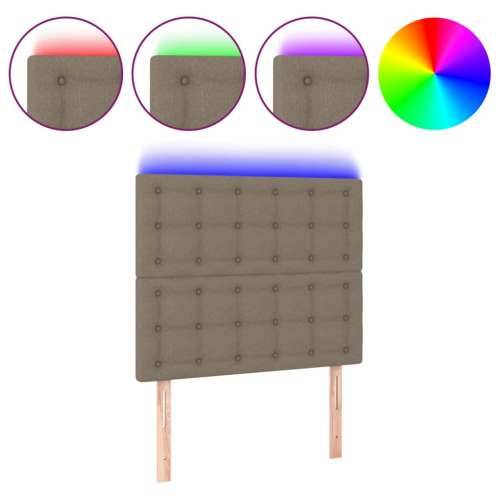 LED uzglavlje smeđesivo 100x5x118/128 cm od tkanine - Sivo-smeđa 100 x 5 x 118/128 cm 1 Cijena