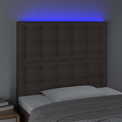 LED uzglavlje smeđesivo 100x5x118/128 cm od tkanine - Sivo-smeđa 100 x 5 x 118/128 cm 1 Cijena