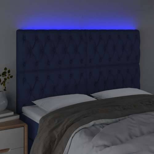 LED uzglavlje plavo 144x7x118/128 cm od tkanine - Plava 144 x 7 x 118/128 cm 1 Cijena