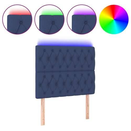 LED uzglavlje plavo 100x7x118/128 cm od tkanine - Plava 100 x 7 x 118/128 cm 1 Cijena