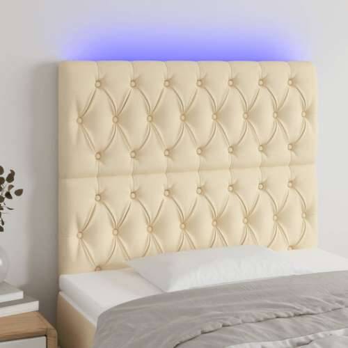 LED uzglavlje krem 90x7x118/128 cm od tkanine - Krema 90 x 7 x 118/128 cm 1 Cijena