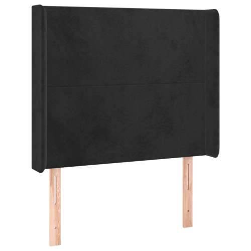 LED uzglavlje crno 93x16x118/128 cm baršunasto - Crna 93 x 16 x 118/128 cm 1 Cijena
