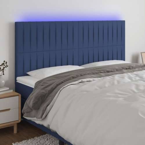 LED uzglavlje plavo 160x5x118/128 cm od tkanine - Plava 160 x 5 x 118/128 cm 1 Cijena
