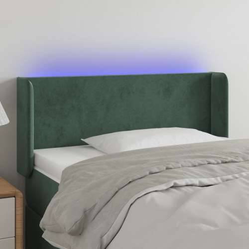 LED uzglavlje tamnozeleno 103x16x78/88 cm baršunasto - Tamnozelena 103 x 16 x 78/88 cm 1 Cijena