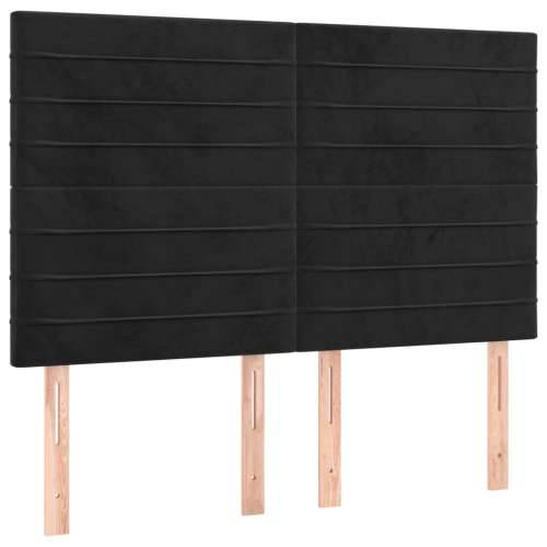 LED uzglavlje crno 144x5x118/128 cm baršunasto - Crna 144 x 5 x 118/128 cm 1 Cijena