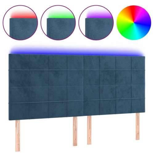 LED uzglavlje tamnoplavo 180x5x118/128 cm baršunasto - Tamno plava 180 x 5 x 118/128 cm 1 Cijena