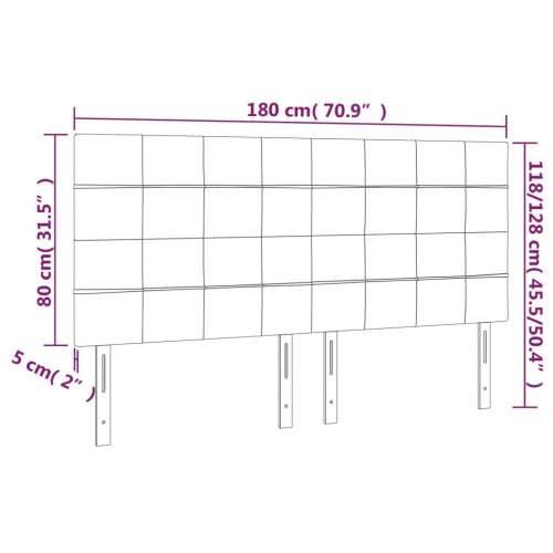 LED uzglavlje tamnoplavo 180x5x118/128 cm baršunasto - Tamno plava 180 x 5 x 118/128 cm 1 Cijena