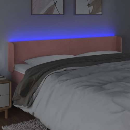 LED uzglavlje ružičasto 183x16x78/88 cm baršunasto - Ružičasta 183 x 16 x 78/88 cm 1 Cijena