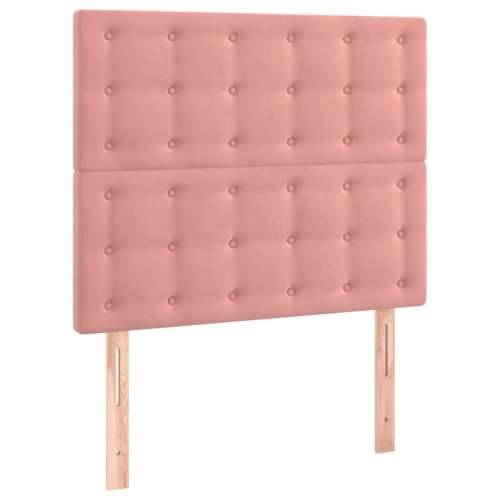 LED uzglavlje ružičasto 90x5x118/128 cm baršunasto - Ružičasta 90 x 5 x 118/128 cm 1 Cijena