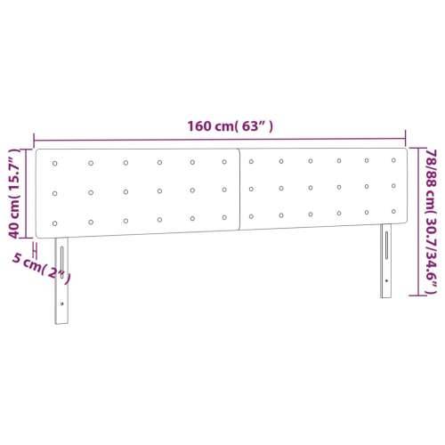 LED uzglavlje crno 160x5x78/88 cm baršunasto - Crna 160 x 5 x 78/88 cm 1 Cijena