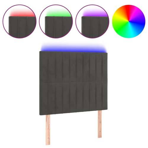 LED uzglavlje tamnosivo 90x5x118/128 cm baršunasto - Tamno siva 90 x 5 x 118/128 cm 1 Cijena