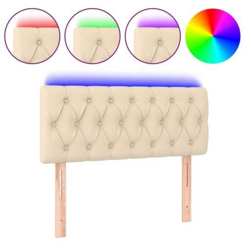 LED uzglavlje krem 100 x 7 x 78/88 cm od tkanine - Krema 100 x 7 x 78/88 cm 1 Cijena