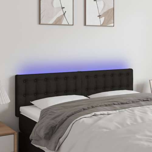 LED uzglavlje crno 144x5x78/88 cm od tkanine - Crna 144 x 5 x 78/88 cm 1 Cijena
