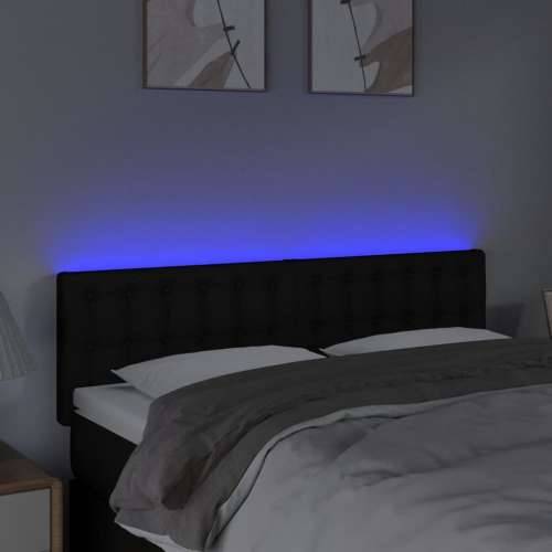 LED uzglavlje crno 144x5x78/88 cm od tkanine - Crna 144 x 5 x 78/88 cm 1 Cijena