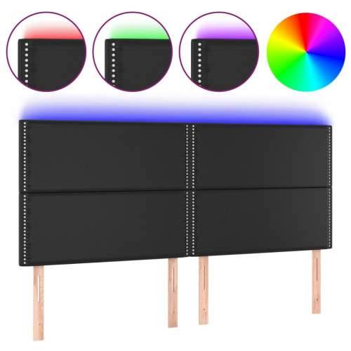 LED uzglavlje crno 160x5x118/128 cm od umjetne kože - Crna 160 x 5 x 118/128 cm 1 Cijena