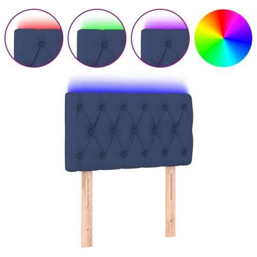 LED uzglavlje plavo 80 x 7 x 78/88 cm od tkanine - Plava 80 x 7 x 78/88 cm 1 Cijena