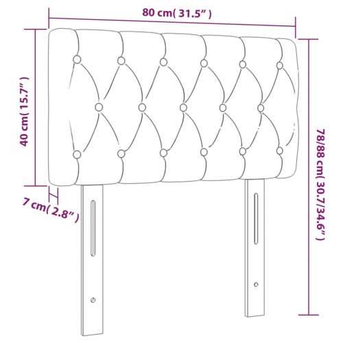 LED uzglavlje plavo 80 x 7 x 78/88 cm od tkanine - Plava 80 x 7 x 78/88 cm 1 Cijena