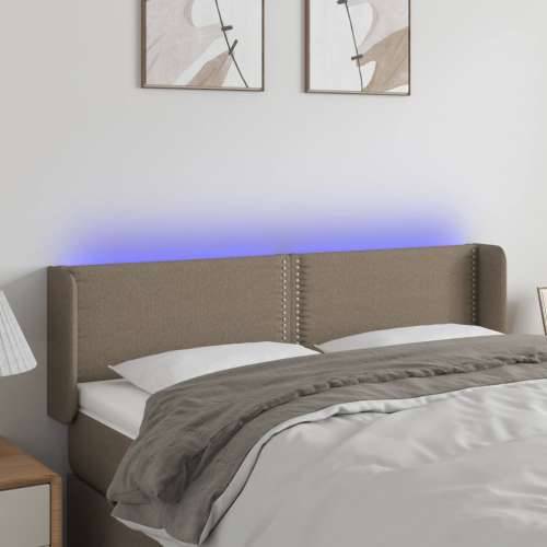 LED uzglavlje smeđesivo 147x16x78/88 cm od tkanine - Sivo-smeđa 147 x 16 x 78/88 cm 1 Cijena