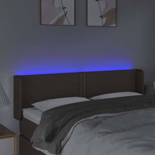 LED uzglavlje smeđesivo 147x16x78/88 cm od tkanine - Sivo-smeđa 147 x 16 x 78/88 cm 1 Cijena