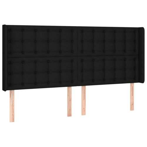 LED uzglavlje crno 163 x 16 x 118/128 cm od tkanine - Crna 163 x 16 x 118/128 cm 1 Cijena