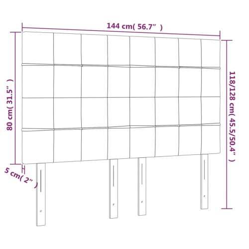 LED uzglavlje svjetlosivo 144x5x118/128 cm baršunasto - Svjetlosiva 144 x 5 x 118/128 cm 1 Cijena
