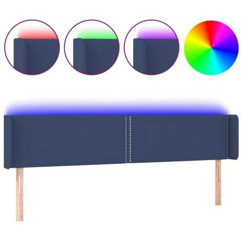 LED uzglavlje plavo 203x16x78/88 cm od tkanine - Plava 203 x 16 x 78/88 cm 1 Cijena