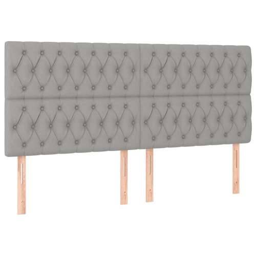 LED uzglavlje svjetlosivo 180x7x118/128 cm od tkanine - Svjetlosiva 180 x 7 x 118/128 cm 1 Cijena