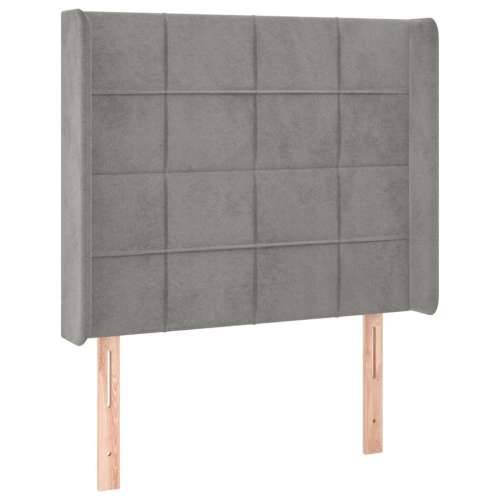 LED uzglavlje svjetlosivo 83 x 16 x 118/128 cm baršunasto - Svjetlosiva 83 x 16 x 118/128 cm 1 Cijena