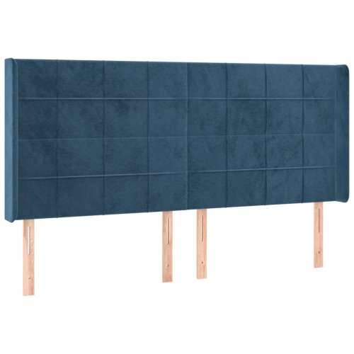 LED uzglavlje tamnoplavo 163x16x118/128 cm baršunasto - Tamno plava 163 x 16 x 118/128 cm 1 Cijena