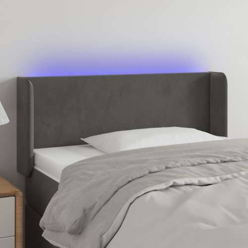 LED uzglavlje tamnosiv 93x16x78/88 cm baršunasto - Tamno siva 93 x 16 x 78/88 cm 1 Cijena