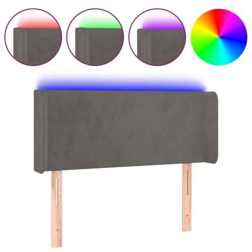 LED uzglavlje tamnosiv 93x16x78/88 cm baršunasto - Tamno siva 93 x 16 x 78/88 cm 1 Cijena