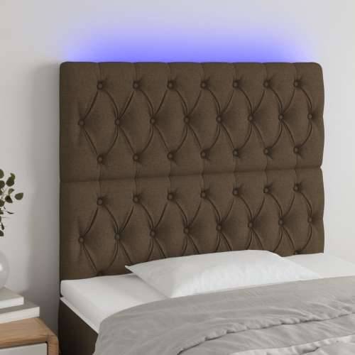 LED uzglavlje tamnosmeđe 100x7x118/128 cm od tkanine - Tamno smeđa 100 x 7 x 118/128 cm 1 Cijena