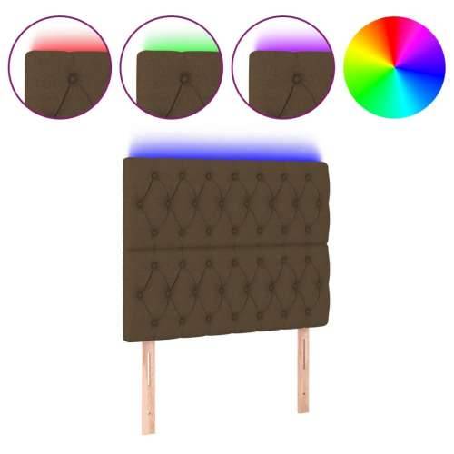 LED uzglavlje tamnosmeđe 100x7x118/128 cm od tkanine - Tamno smeđa 100 x 7 x 118/128 cm 1 Cijena