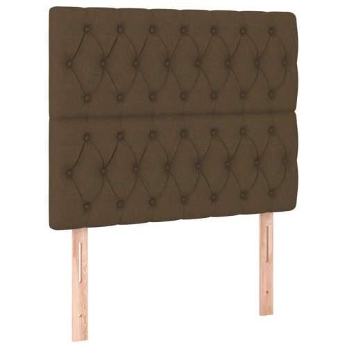 LED uzglavlje tamnosmeđe 100x7x118/128 cm od tkanine - Tamno smeđa 100 x 7 x 118/128 cm 1 Cijena