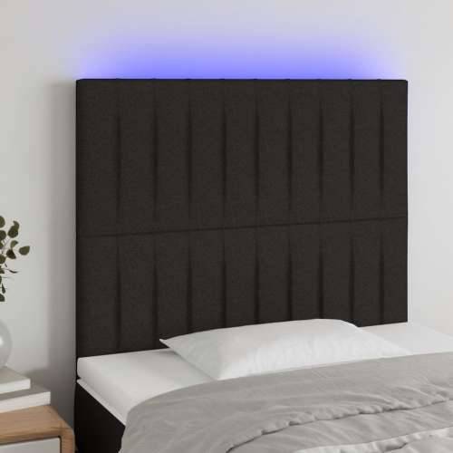 LED uzglavlje crno 80x5x118/128 cm od tkanine - Crna 80 x 5 x 118/128 cm 1 Cijena