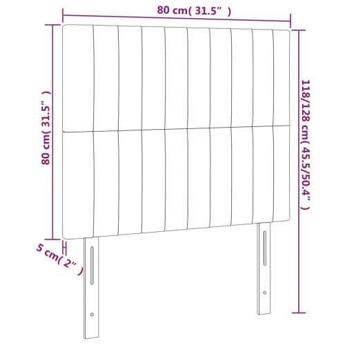 LED uzglavlje crno 80x5x118/128 cm od tkanine - Crna 80 x 5 x 118/128 cm 1 Cijena