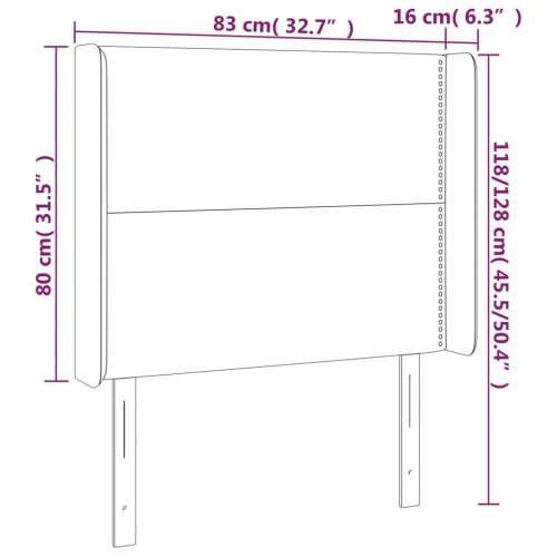LED uzglavlje bijelo 83x16x118/128 cm od umjetne kože - Bijela 83 x 16 x 118/128 cm 1 Cijena