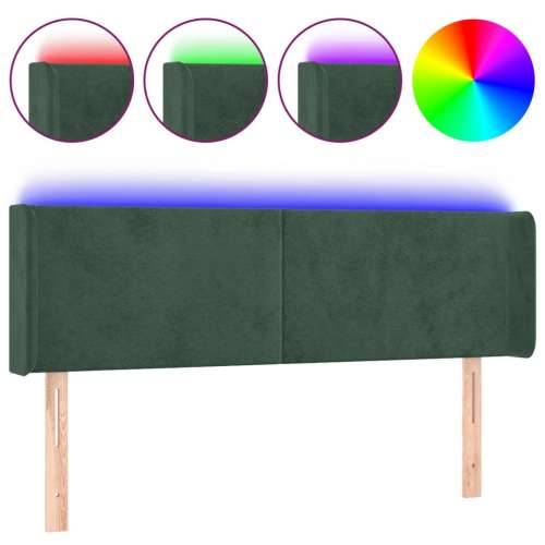 LED uzglavlje tamnozeleno 147x16x78/88 cm baršunasto - Tamnozelena 147 x 16 x 78/88 cm 1 Cijena