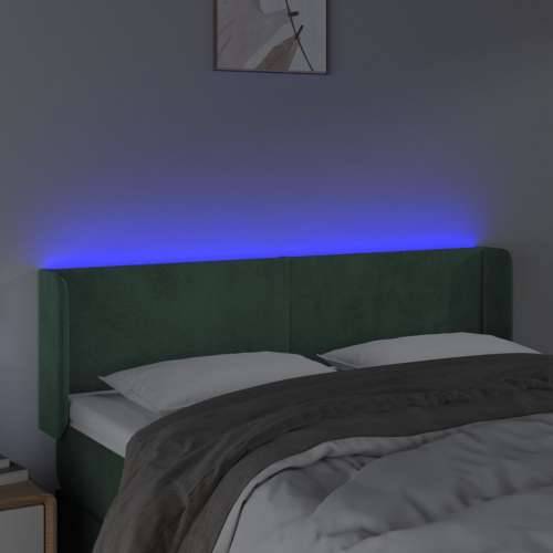 LED uzglavlje tamnozeleno 147x16x78/88 cm baršunasto - Tamnozelena 147 x 16 x 78/88 cm 1 Cijena