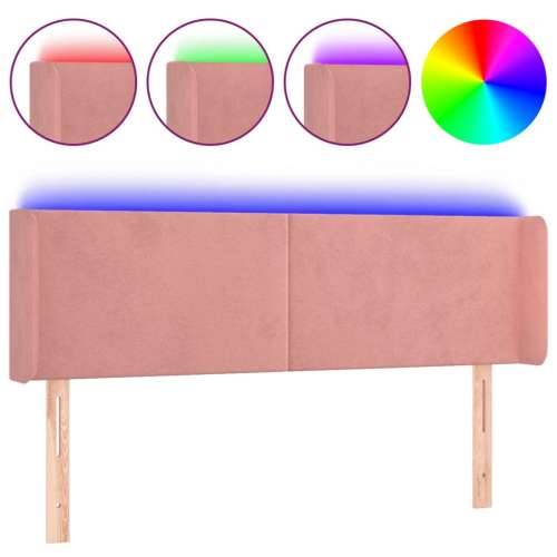 LED uzglavlje ružičasto 147x16x78/88 cm baršunasto - Ružičasta 147 x 16 x 78/88 cm 1 Cijena