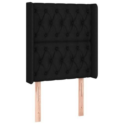 LED uzglavlje crno 83 x 16 x 118/128 cm od tkanine - Crna 83 x 16 x 118/128 cm 1 Cijena