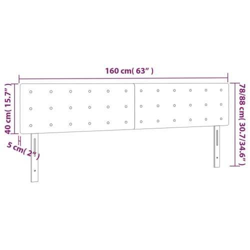 LED uzglavlje tamnosmeđe 160x5x78/88 cm od tkanine - Tamno smeđa 160 x 5 x 78/88 cm 1 Cijena