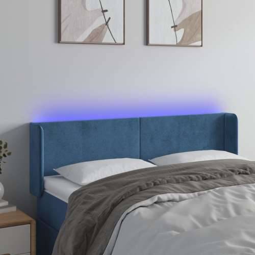 LED uzglavlje tamnoplavo 147x16x78/88 cm baršunasto - Tamno plava 147 x 16 x 78/88 cm 1 Cijena