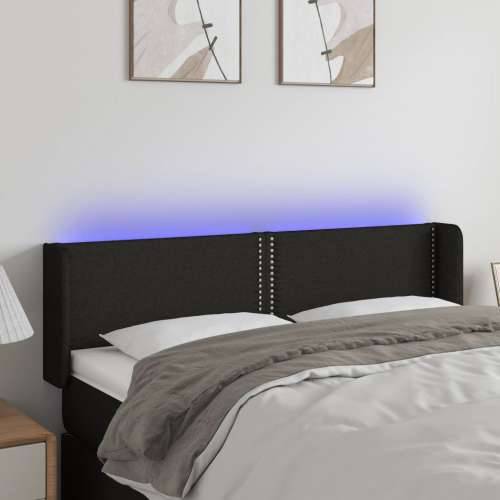 LED uzglavlje crno 147x16x78/88 cm od tkanine - Crna 147 x 16 x 78/88 cm 1 Cijena