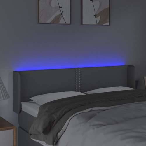 LED uzglavlje svjetlosivo 147x16x78/88 cm od tkanine - Svjetlosiva 147 x 16 x 78/88 cm 1 Cijena