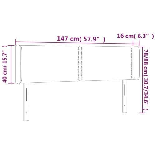 LED uzglavlje plavo 147x16x78/88 cm od tkanine - Plava 147 x 16 x 78/88 cm 1 Cijena