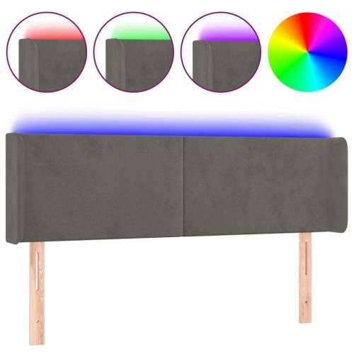 LED uzglavlje tamnosivo 147x16x78/88 cm baršunasto - Tamno siva 147 x 16 x 78/88 cm 1 Cijena