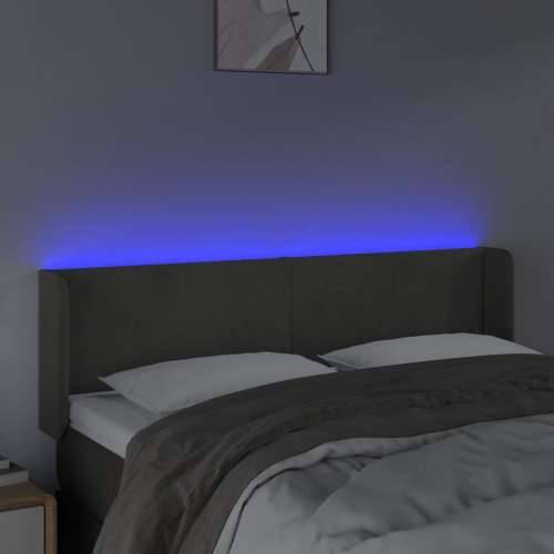 LED uzglavlje tamnosivo 147x16x78/88 cm baršunasto - Tamno siva 147 x 16 x 78/88 cm 1 Cijena