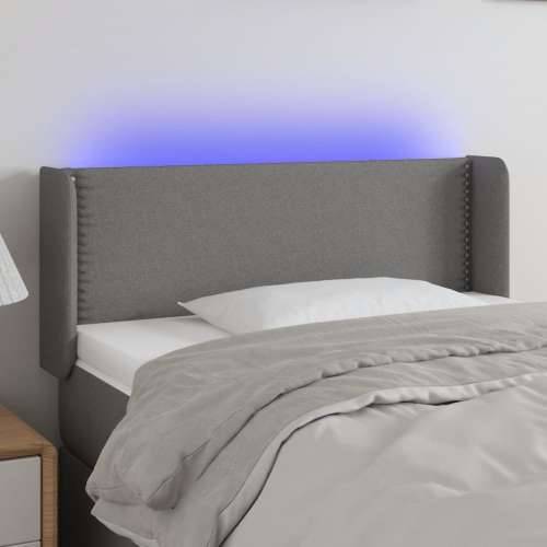 LED uzglavlje tamnosiv 93x16x78/88 cm od tkanine - Tamno siva 93 x 16 x 78/88 cm 1 Cijena